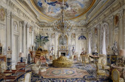 大広間またはルイ16世様式の白い大広間、シャトー・ド・フェリエール 作： Alexandre Serebriakoff