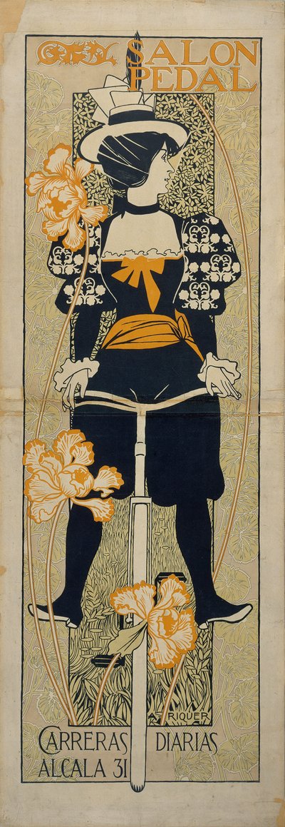 サロンペダル広告ポスター、1897 作： Alexandre de Riquer