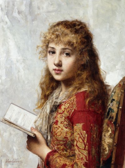 熟考、 作： Alexei Alexevich Harlamoff
