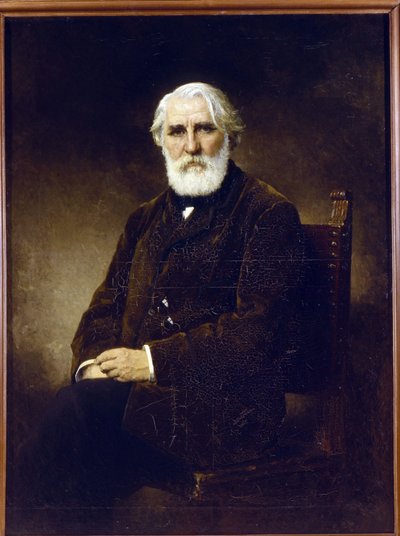 Ivan Tourgueniev - 作者 Ivan S. Turgenev (1818-1883) の肖像 - Peinture de Alexei Alexeyevich Harlamov (1840-1922) - 1875 - キャンバスに油彩 - 144x108 - 国立ロシア美術館、サンクトペテルブルク 作： Alexei Alexevich Harlamoff