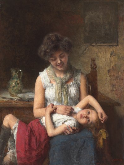 ムーディー・ガール、1900年頃 作： Alexei Alexevich Harlamoff