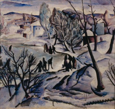 冬。 凍った池、1923～1924年 作： Alexei Ilyich Kravchenko