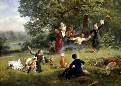 1884年日曜日。 作： Alexei Ivanovich Korzukhin
