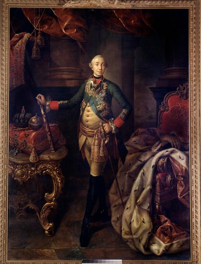 ピョートル3世(1728-1762)の足元の肖像 アレックセイ・アントロポフ(1716-1795)の絵画 18世紀。18世紀 サンクトペテルブルクエルミタージュ美術館 作： Alexei Petrovich Antropov