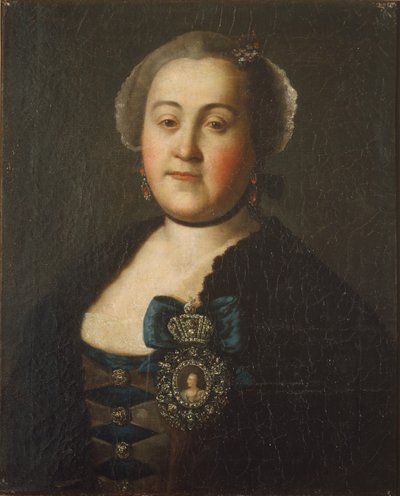 伯爵夫人アグリッピーナレオンティエフナアプラクシーナの肖像画、1750年代末 作： Alexei Petrovich Antropov