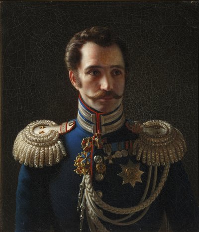 Leonty Vasilievich Dubeltの肖像、1792-1862年、憲兵隊の参謀長、c。 1843年 作： Alexei Vasilyevich Tyranov