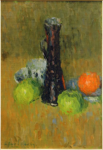 ブルーのポットに青りんご 作： Alexej von Jawlensky