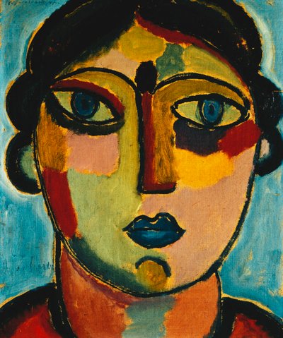 青い口;ブラウアームンド、1917年 作： Alexej von Jawlensky
