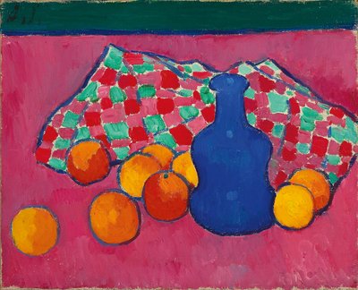 オレンジと青い花瓶、1907 作： Alexej von Jawlensky