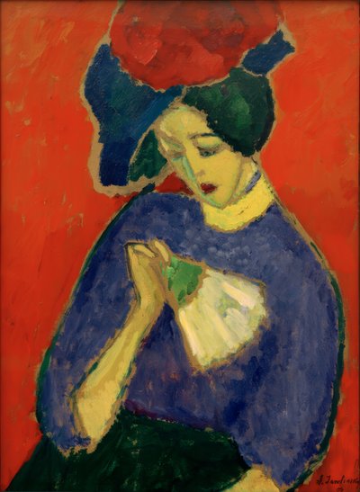 扇風機を持つ女性 作： Alexej von Jawlensky