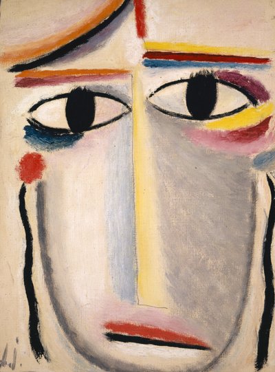 女性の頭、1919〜20年（段ボールに油彩） 作： Alexej von Jawlensky