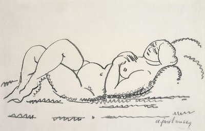 女性ヌード;女性のヌード、1912年頃 作： Alexej von Jawlensky