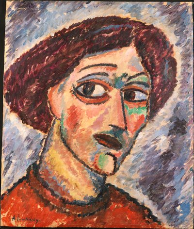 傾いた頭、1913年頃（板に油彩 作： Alexej von Jawlensky