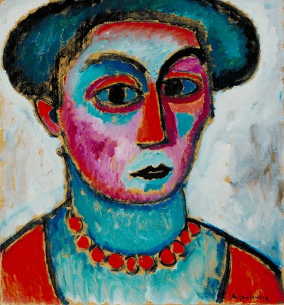女性の頭、1912年頃（作曲ボードに油彩） 作： Alexej von Jawlensky