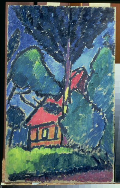 風景、c.1910（段ボールに油彩） 作： Alexej von Jawlensky