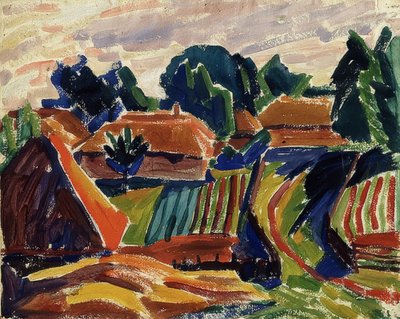 風景。 1908-12 作： Alexej von Jawlensky