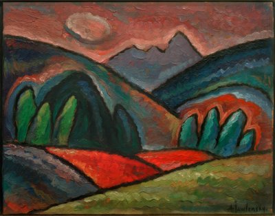 オーバーシュトルフ近くの風景 作： Alexej von Jawlensky