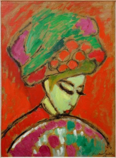 花の帽子の少女 作： Alexej von Jawlensky