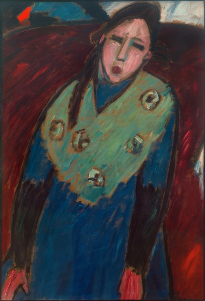 緑のストールを巻いた女の子 作： Alexej von Jawlensky