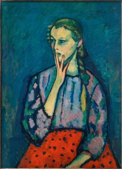 少女の肖像」1909年 作： Alexej von Jawlensky