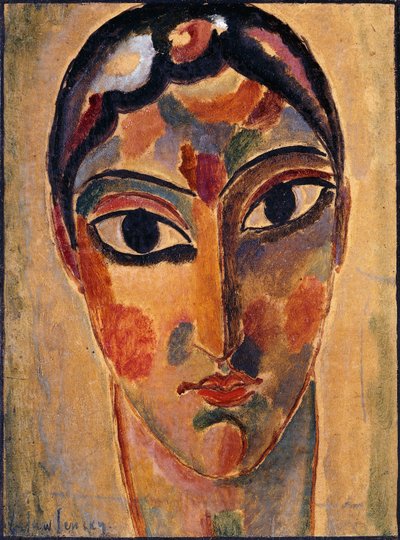 神秘的な頭：アスコナ頭;神秘的な頭：アスコーニーズの頭、1918 作： Alexej von Jawlensky
