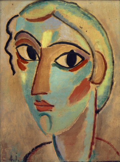ミスティックヘッド：女の子の頭（半面 作： Alexej von Jawlensky