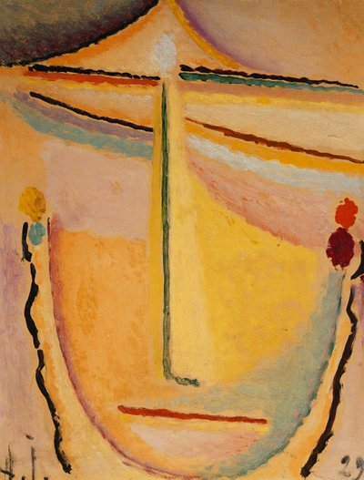 ピンクオレンジ;ロザオレンジ、1929 作： Alexej von Jawlensky