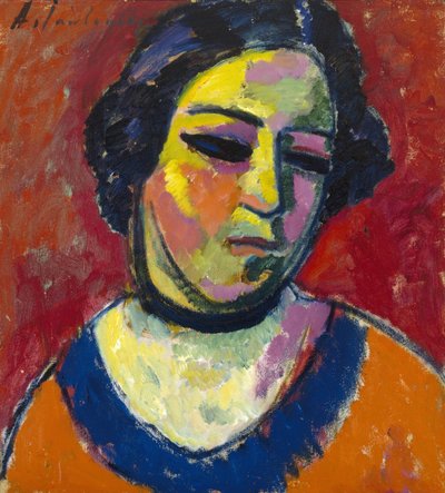 女性の肖像画 作： Alexej von Jawlensky