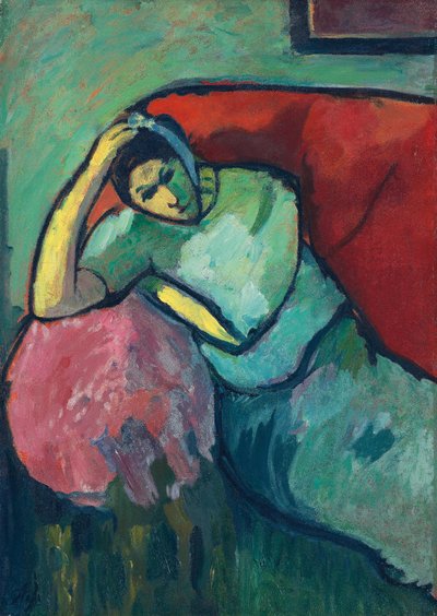 着席女性、1909 作： Alexej von Jawlensky