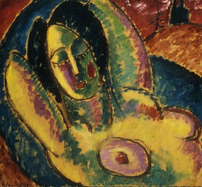 睡眠;眠る、1912 作： Alexej von Jawlensky