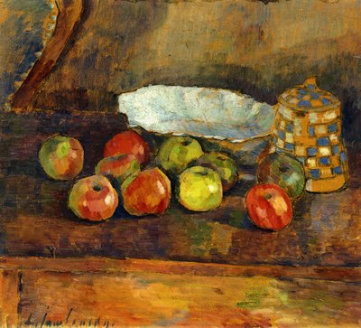 リンゴのある静物。 Stilleben Mit Apfeln、1907年頃 作： Alexej von Jawlensky