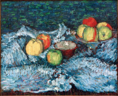 りんごのある静物画、1905年頃 作： Alexej von Jawlensky
