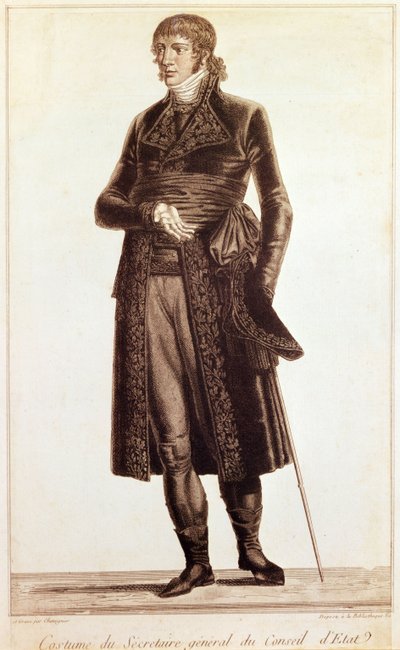 国務院の事務総長の衣装、c.1804-10 作： Alexis Chataigner