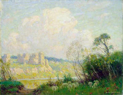 古いノルマンディーの遺跡、1905年頃（キャンバスに油彩） 作： Alexis Jean Fournier