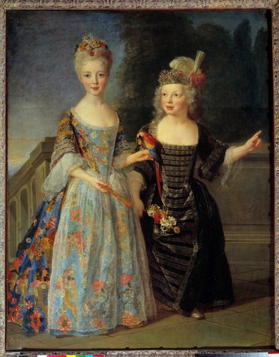 1713年から1715年にかけて、後にモントーバンの王女となるカトリーヌ・エレオノーレ・ウジェニー・ドゥ・ベティジー（1707-1767）と、後にメジエール侯爵となる弟のウジェーヌ・エレオノーレ（1709-1781）の肖像。アレクシス・シモン・ベル（1674-1734）の絵画 作： Alexis Simon Belle
