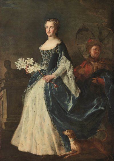 フランス王妃マリー・レクザンスカの肖像 1703-1768年 1725年 作： Alexis Simon Belle