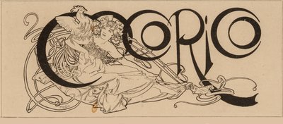 ココリコ誌のタイトル、1898年。 作： Alfons Marie Mucha