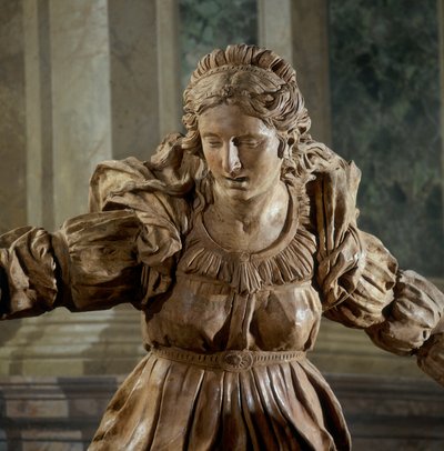 マグダラのマリア（「キリストの嘆き」の細部、福者アルドロヴァンディ礼拝堂）（テラコッタ製 作： Alfonso Lombardi