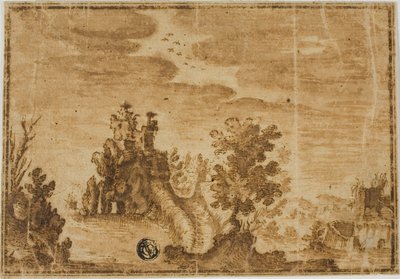 風景の中の妖精の城 作： Alfonso Parigi