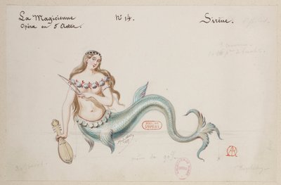 Halévy - La magicienne - アルフレッド・アルベールによる衣装モデル - 14.セイレーン 作： Alfred Albert