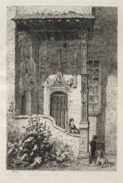白の女王として知られる家、Rue St. Hippolyte 作： Alfred Alexandre Delauney