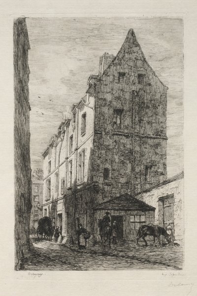 白の女王として知られる家、Rue de Marmousets 作： Alfred Alexandre Delauney
