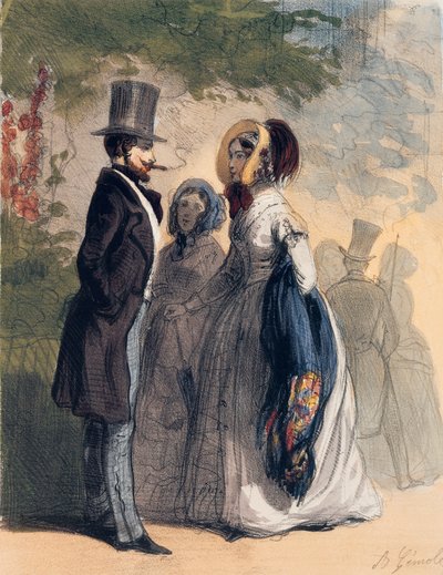 「レフェムドパリ」からのRanelagh Gardensへの定期的な訪問者、1841-42（カラーリソ） 作： Alfred Andre Geniole