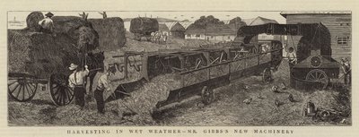 雨天での収穫、ギブス氏の新しい機械 作： Alfred Chantrey Corbould
