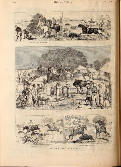ベンガルでの豚狩り 作： Alfred Chantrey Corbould