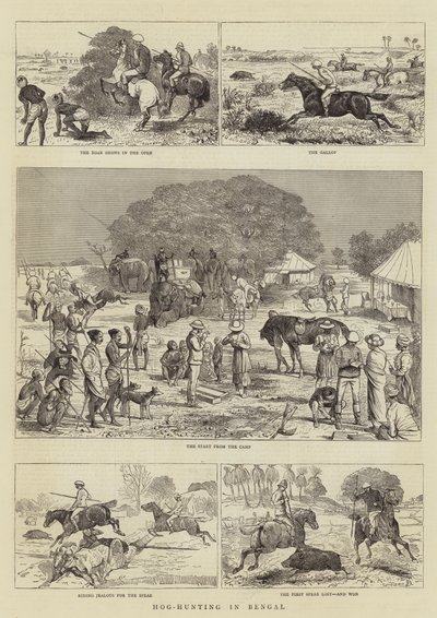 ベンガルの豚狩り 作： Alfred Chantrey Corbould