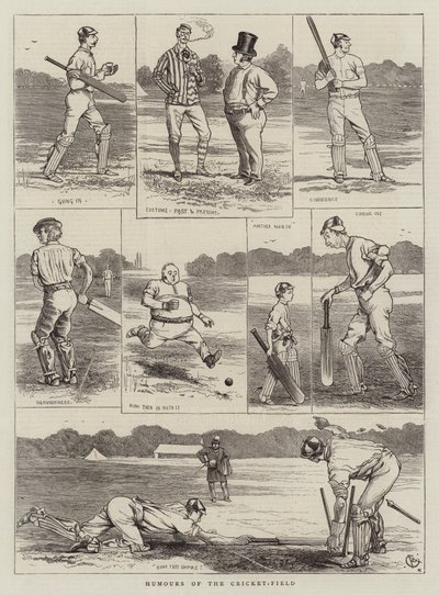 クリケットフィールドのユーモア 作： Alfred Chantrey Corbould