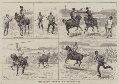 アルダーショットでの軍事スポーツ 作： Alfred Chantrey Corbould