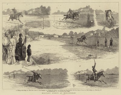 ハーリンガムでの軍事スポーツ 作： Alfred Chantrey Corbould