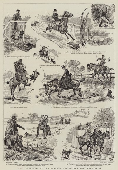 2匹の暴走馬の冒険とそれから何が生まれたのか 作： Alfred Chantrey Corbould